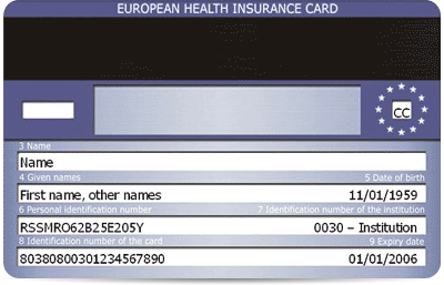 Europejska Karta Ubezpieczenia Zdrowotnego - wzór