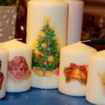 Zdobienie świecy metodą decoupage
