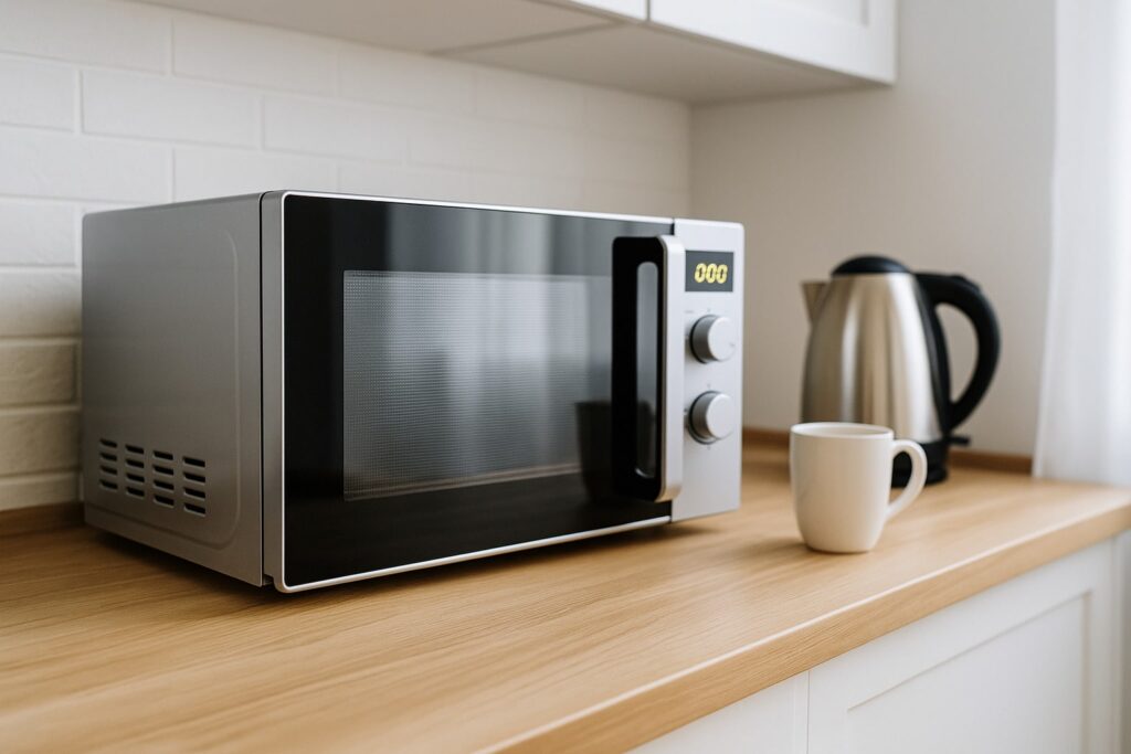 Kuchenki mikrofalowe – fakty, mity i zdrowie. Czy warto ją mieć? - Kobieta Wie Lepiej.pl a microwave on a counter