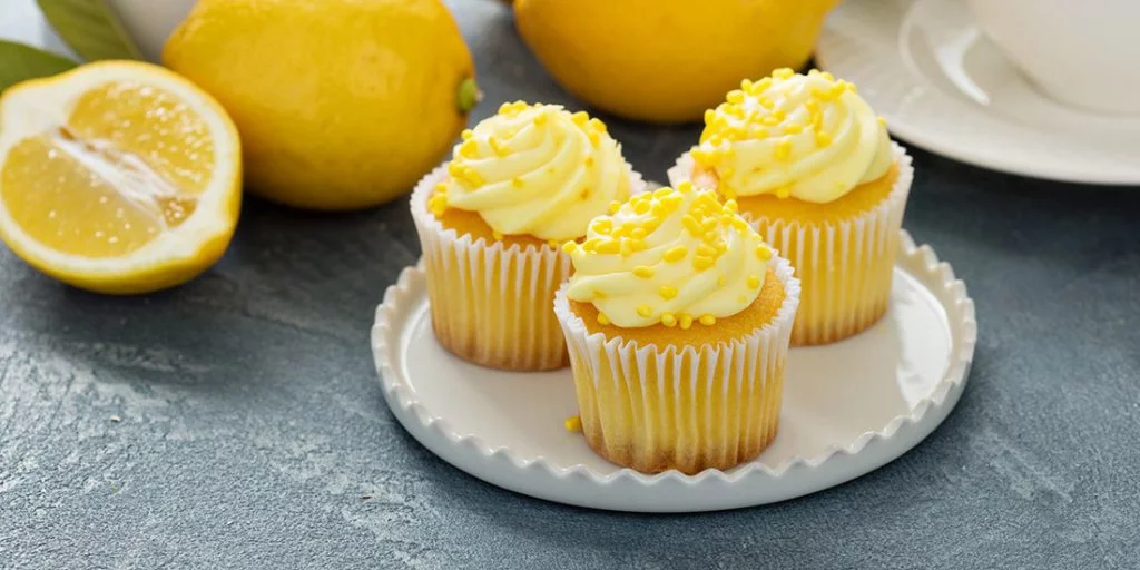 Cytrynowe muffinki z serową pianką