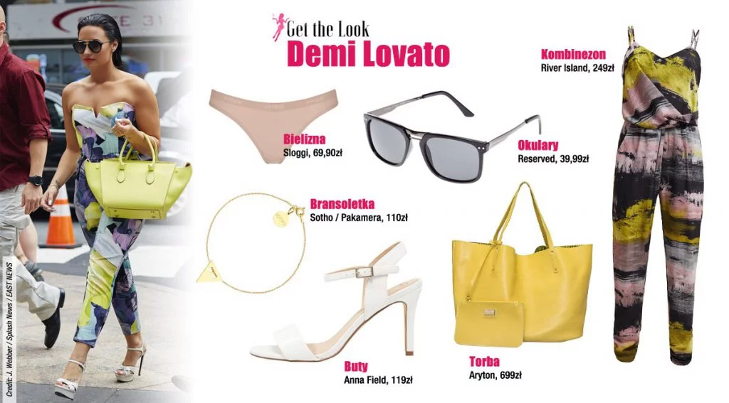 Demi Lovato z żółtą torebką [GET THE LOOK]