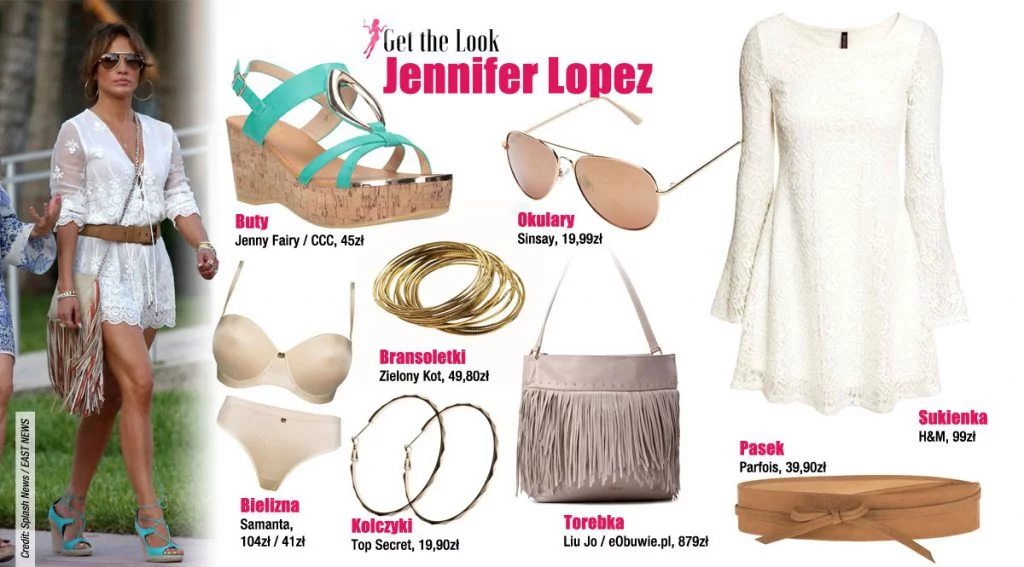 Jennifer Lopez w koronkowej sukience [GET THE LOOK]