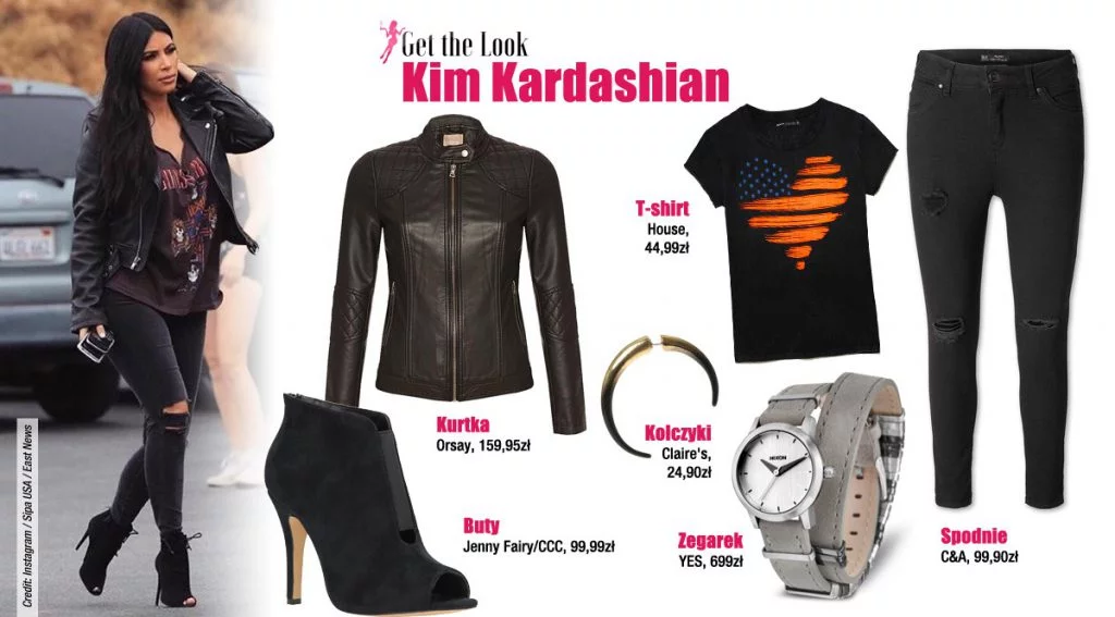 Kim Kardashian na rockowo [GET THE LOOK]
