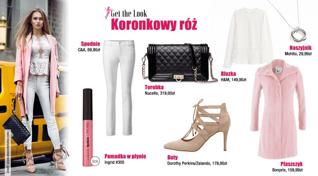 Wiosenna koronka i róż [GET THE LOOK]