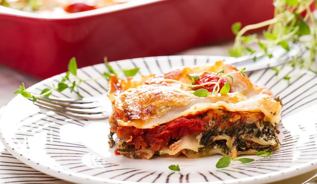 Lekka lasagne ze szpinakiem