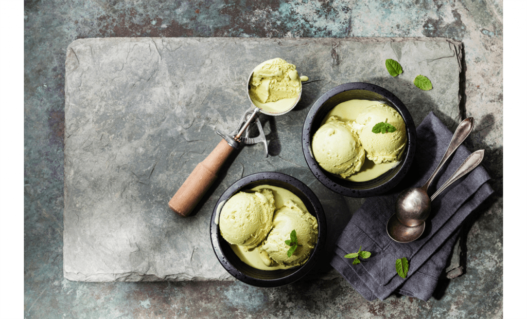 Pyszne lody na bazie zielonej herbaty