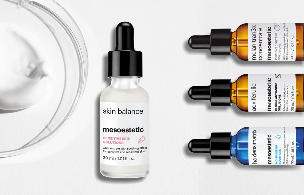 Koncentracja wyjątkowych składników aktywnych w codziennej pielęgnacji z serum od mesoestetic®